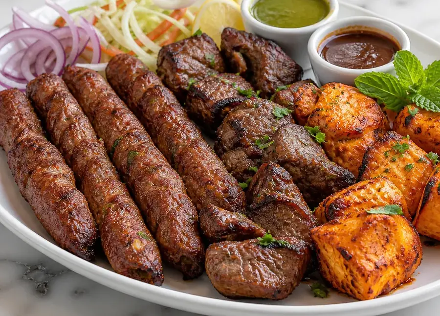 Mixed choma grill platter